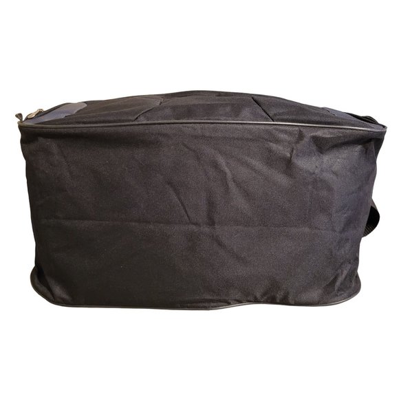 Duffle Bag Black Zipper Opening and Outside Pocket Large 22 x 12 x 12 - Picture 8 of 11